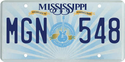 MS license plate MGN548