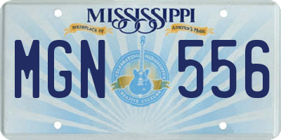 MS license plate MGN556