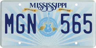 MS license plate MGN565