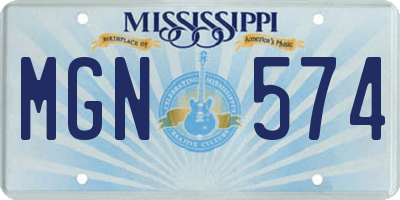MS license plate MGN574