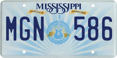MS license plate MGN586