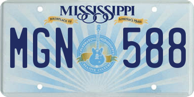 MS license plate MGN588