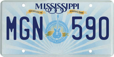 MS license plate MGN590