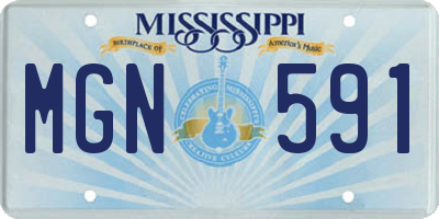 MS license plate MGN591
