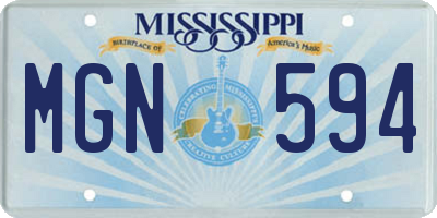 MS license plate MGN594