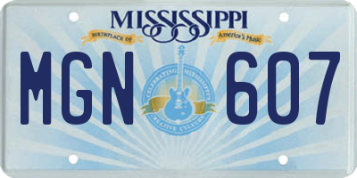MS license plate MGN607