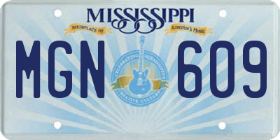 MS license plate MGN609