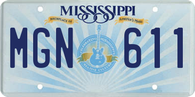MS license plate MGN611