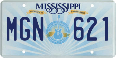 MS license plate MGN621