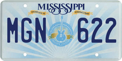MS license plate MGN622