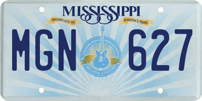 MS license plate MGN627