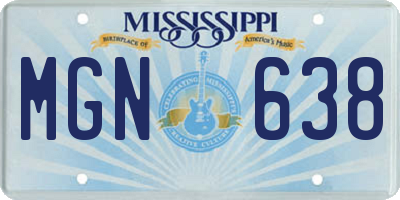 MS license plate MGN638