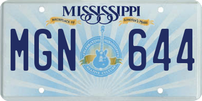 MS license plate MGN644