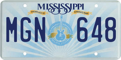 MS license plate MGN648