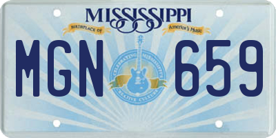 MS license plate MGN659