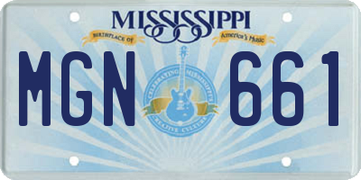 MS license plate MGN661