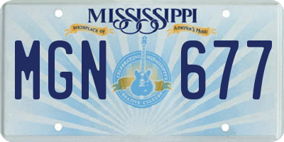MS license plate MGN677