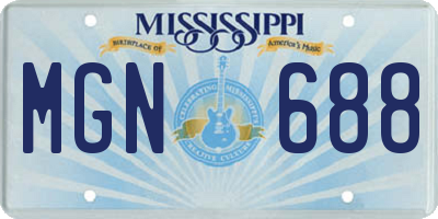 MS license plate MGN688