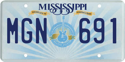 MS license plate MGN691