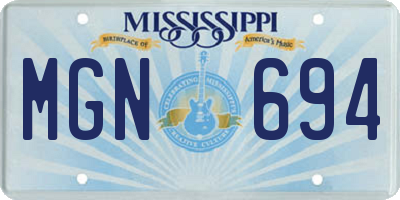 MS license plate MGN694