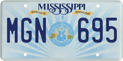 MS license plate MGN695
