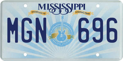 MS license plate MGN696