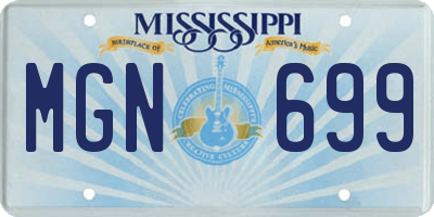 MS license plate MGN699