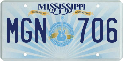 MS license plate MGN706