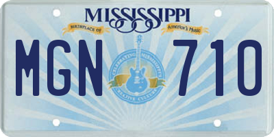 MS license plate MGN710