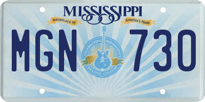 MS license plate MGN730