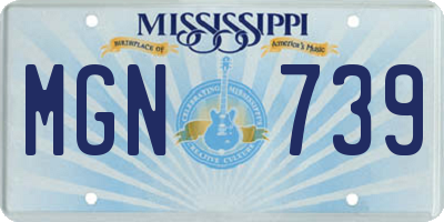 MS license plate MGN739