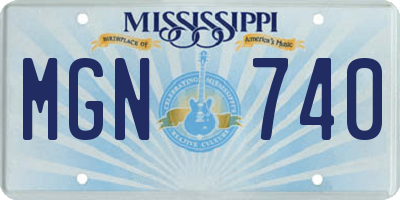 MS license plate MGN740
