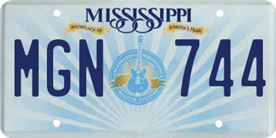 MS license plate MGN744