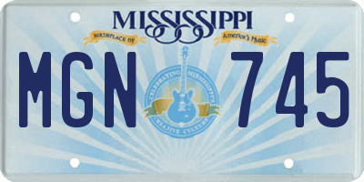 MS license plate MGN745