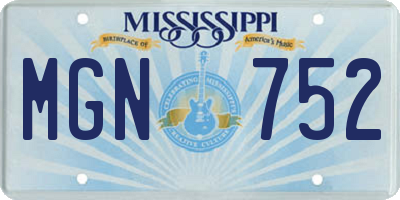 MS license plate MGN752