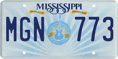 MS license plate MGN773