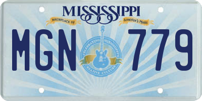 MS license plate MGN779