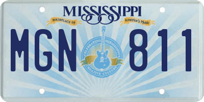 MS license plate MGN811