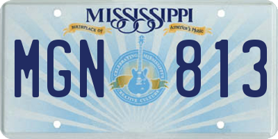 MS license plate MGN813