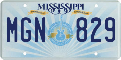 MS license plate MGN829