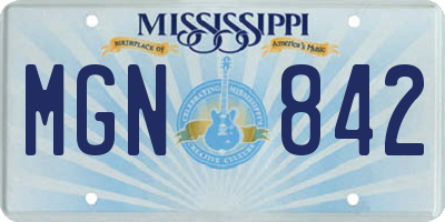 MS license plate MGN842