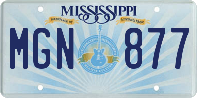 MS license plate MGN877
