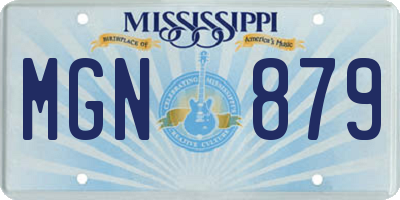 MS license plate MGN879