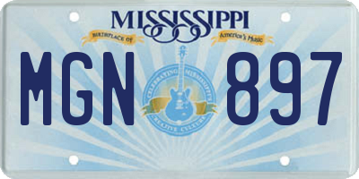 MS license plate MGN897