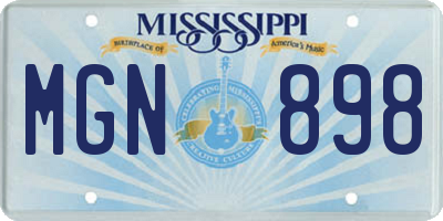 MS license plate MGN898