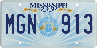 MS license plate MGN913