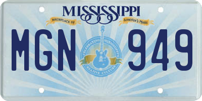 MS license plate MGN949