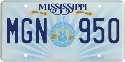 MS license plate MGN950