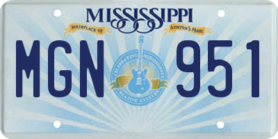 MS license plate MGN951