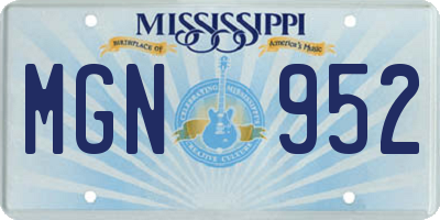 MS license plate MGN952